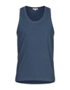 Acne Studios Sleeveless Undershirts In Slate Blue