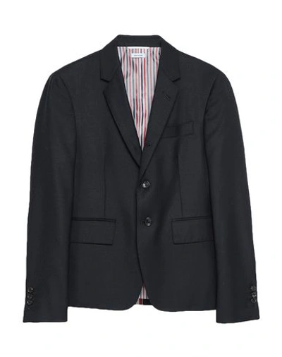 Thom Browne Blazer In Dark Blue