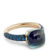 POMELLATO ROSE GOLD AND PRECIOUS STONE NUDO RING SIZE 56,14820896