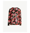 THE KOOPLES FLORAL-PRINT LOOSE-FIT SHEER CHIFFON TOP