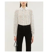 THE KOOPLES Graphic-pattern collared crepe shirt