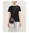 LOEWE WOMENS BLACK BRAND-EMBROIDERY COTTON-JERSEY T-SHIRT S,228-3003853-S6299062CR