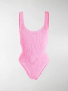 Reina Olga Ruby Scrunch Swimsuit In Pink