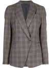 BRUNELLO CUCINELLI CHECK WRAP BLAZER