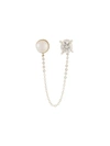 E.M. PEARL CRYSTAL LINK EARRING