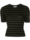 MICHAEL KORS GLITTER STRIPED TOP