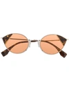 Fendi Eyewear Cut-eye Sunglasses - Metallic