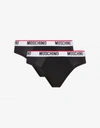Moschino Logo Waistband Briefs In Black