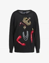 BOUTIQUE MOSCHINO Invisible queen extrafine merino wool sweater