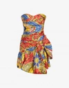MOSCHINO Roman Scarf dress with bow