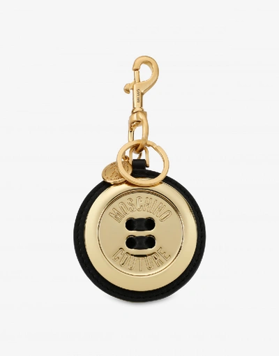 Moschino Keychain  Button In Black