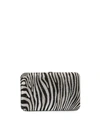 JUDITH LEIBER SEAMLESS ZEBRA CRYSTAL CLUTCH BAG,PROD223200081