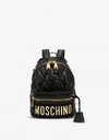 MOSCHINO Quilted nylon backpack with logo