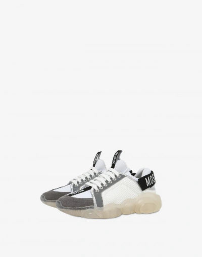Moschino Teddy Shoes Sneakers With Strap In White
