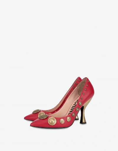 Moschino Gladiator Pumps With Studs In Red