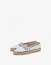 MOSCHINO Leather espadrilles with Stitching logo