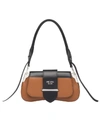 PRADA SIDONIE COMPACT LEATHER BAG,10977005