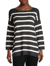 EILEEN FISHER Striped Boatneck Top