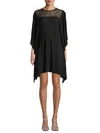 VALENTINO Illusion Wool Blend Shift Dress