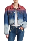 EACH X OTHER DIP DYED CROPPED DENIM JACKET,0400010760332
