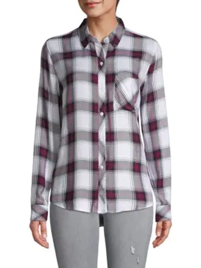 Rails Hunter Plaid Shirt In Plum Navy