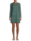 VALENTINO FLORAL LACE SHIFT DRESS,0400011206606