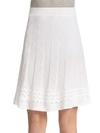 M Missoni Patterned Knit A-line Skirt In Antique White