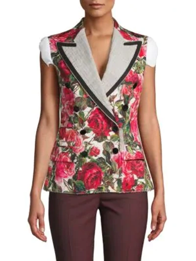 Dolce & Gabbana Floral Peak-lapel Vest