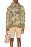 Burberry Casper Tb Monogram Hooded Sweatshirt In Khaki Green