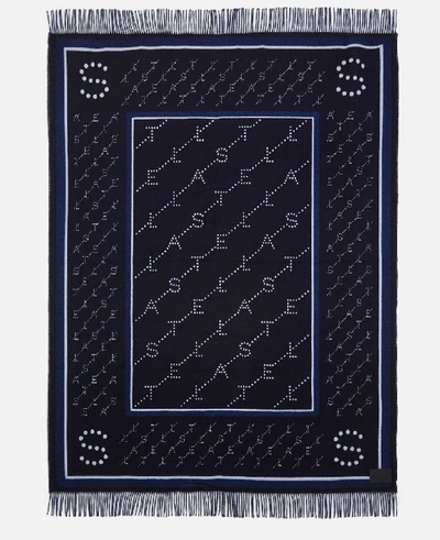Stella Mccartney Blue Monogram Blanket