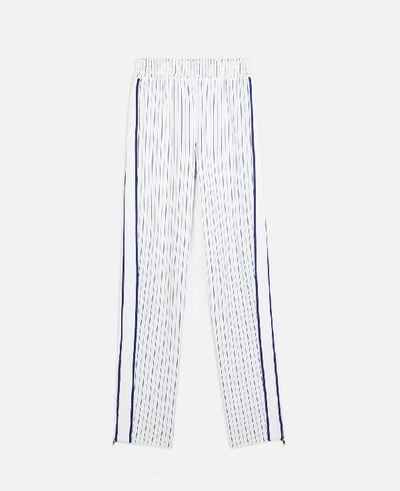 Stella Mccartney Compact Knit Pinstripe Track Pants In Multicolor