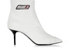 MSGM SHOES WHITE MSGM SIGNATURE ANKLE BOOTS