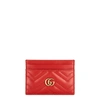 GUCCI GG MARMONT RED LEATHER CARD HOLDER