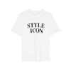 VICTORIA VICTORIA BECKHAM WHITE PRINTED COTTON T-SHIRT