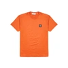 STONE ISLAND Orange cotton T-shirt