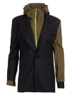 MONSE Wool & Nylon Double Layered Blazer Jacket