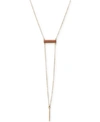 LUCKY BRAND GOLD-TONE STONE BAR LARIAT NECKLACE, 18" + 2" EXTENDER, CREATED FOR MACY'S