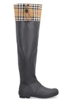 BURBERRY RUBBER AND FABRIV RAIN BOOTS,10977370