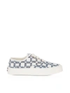 MAISON KITSUNÉ ALL-OVER RECTANGLE LACED CANVAS SNEAKER,10977253