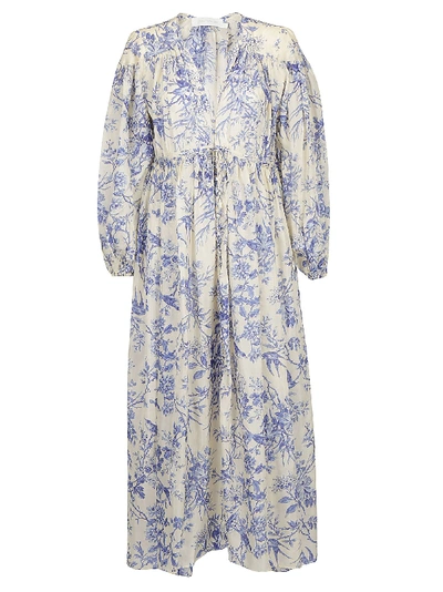 what color shoes go with light blue dress ZIMMERMANN Awaken Denim Slip Dress | Railway Blue