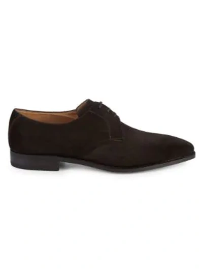 Corthay Sergio Suede Derbies In Dark Brown