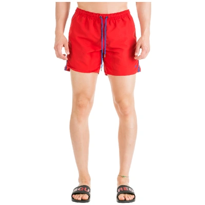 Emporio Armani Men's Boxer Swimsuit Bathing Trunks Swimming Suit In Red