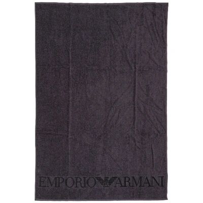 Emporio Armani Men's Beach Towel In Grey