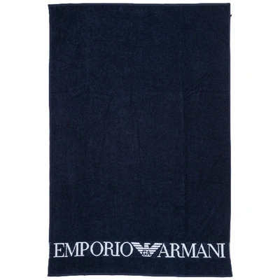 Emporio Armani Men's Beach Towel In Blue