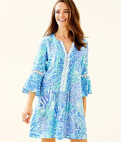 Lilly Pulitzer Hollie Tunic Dress In Blue Haven Hey Hey Soleil