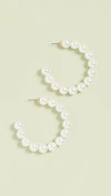 LELE SADOUGHI STARDUST IMITATION PEARL HOOPS