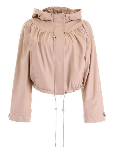 Drome Hooded Bomber Jacket In Soft Powder