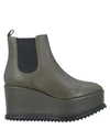 Brunello Cucinelli Ankle Boots In Military Green