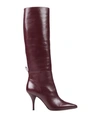 L'autre Chose Knee Boots In Maroon