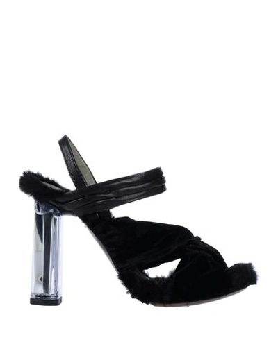 Malloni Sandals In Black